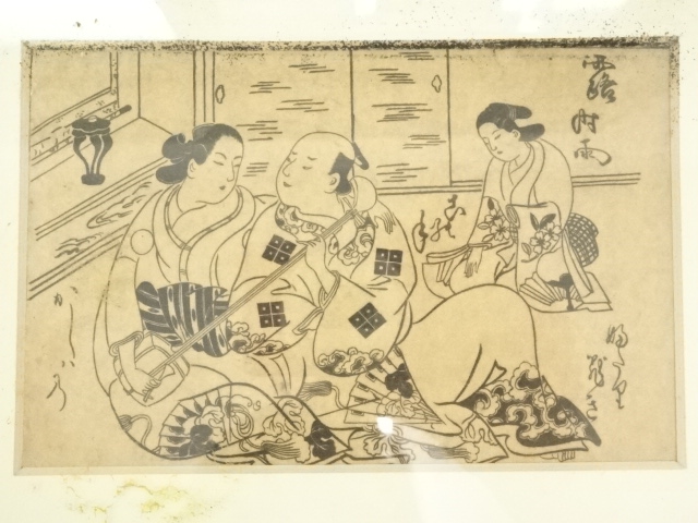 道具 ] - 道具 鳥居清信 露時雨 手摺木版画 額装 | ネットショップ圭